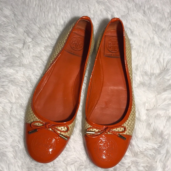 tory burch woven cap toe flat